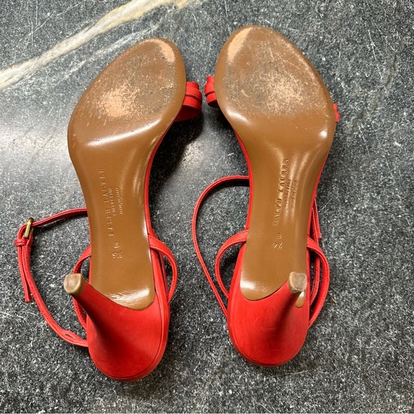 Ralph Lauren Collection Leather Horsebit And Buckle Detail Ankle Strap Sandal - Picture 7 of 11